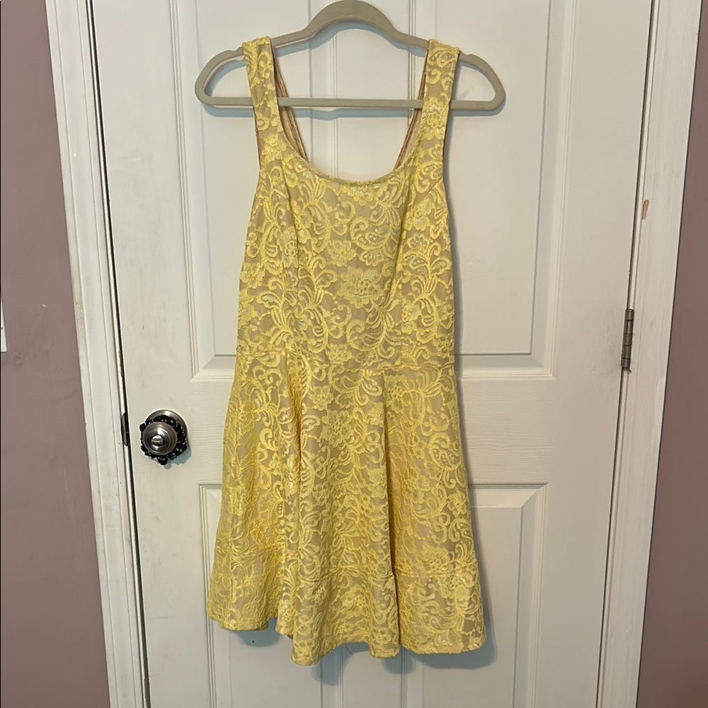 Speechless Yellow Lace Dress